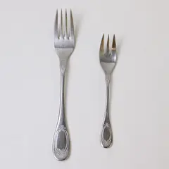 Lot of 2 J A Henckels (Zwilling) HEN66 Pattern SS Small & Salad Forks Rare HTF