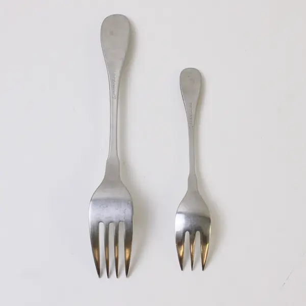 Lot of 2 J A Henckels (Zwilling) HEN66 Pattern SS Small & Salad Forks Rare HTF