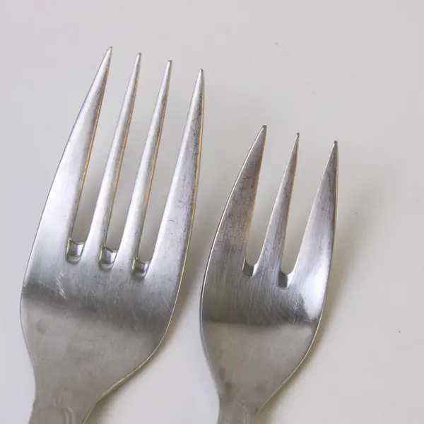 Lot of 2 J A Henckels (Zwilling) HEN66 Pattern SS Small & Salad Forks Rare HTF