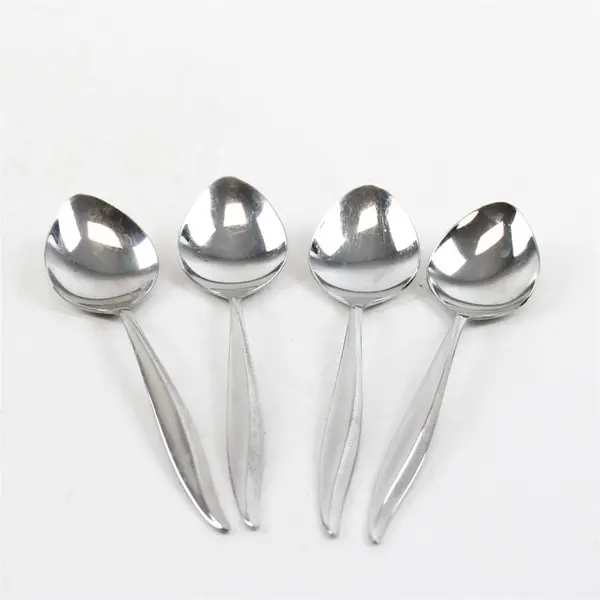 Set of 4 Oneida Textura Stainless Steel Teaspoons 
