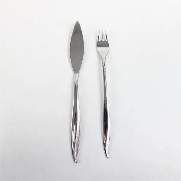 Lot of 2 Oneida Textura Stainless Cocktail/Seafood Fork & Butter Knife