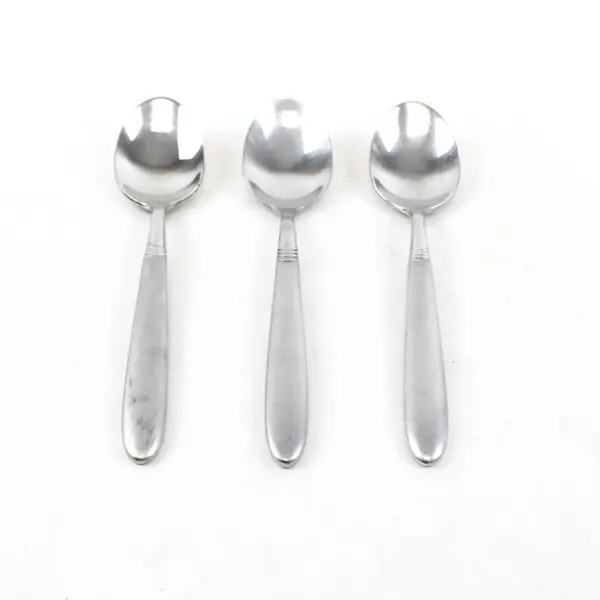 Set of 3 Hampton Silversmiths Amare Place Oval Soup Spoons 