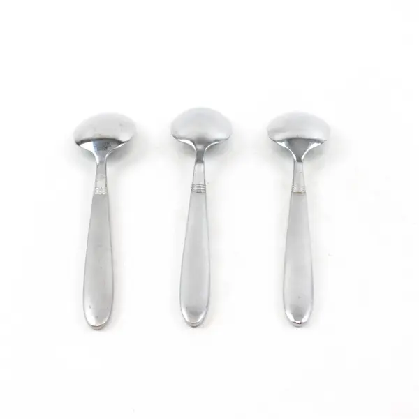 Set of 3 Hampton Silversmiths Amare Place Oval Soup Spoons 