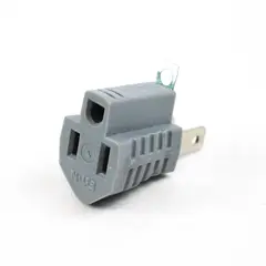 Eaton 419GY Gray Polarized 3-Prong Plug Outlet Cord Adapter Grounding 15A