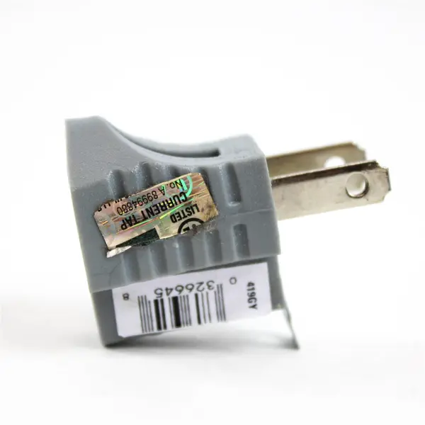 Eaton 419GY Gray Polarized 3-Prong Plug Outlet Cord Adapter Grounding 15A