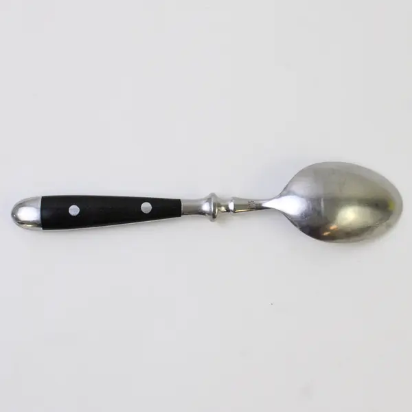 J A Henckels (Zwilling) HEN33 Pattern SS Blk Handle Soup Spoon Very Rare HTF