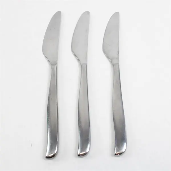Set of 3 Towle Design 2 Stainless Modern Solid Table Knives 
