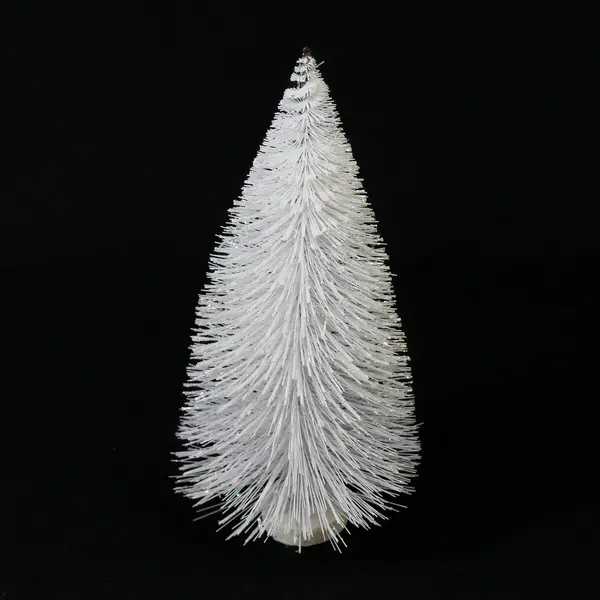 1996 Enesco Otagiri White Glitter Christmas Tree 10 Inch