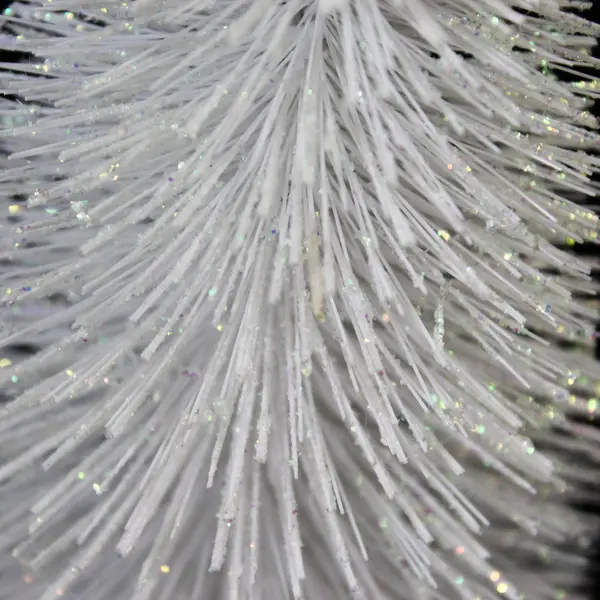 1996 Enesco Otagiri White Glitter Christmas Tree 10 Inch