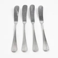 Leonard Old Rockport Stainless Flat Handle Master Butter Knives