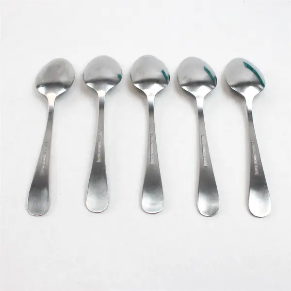Set of 5 Leonard Old Rockport Stainless Teaspoons