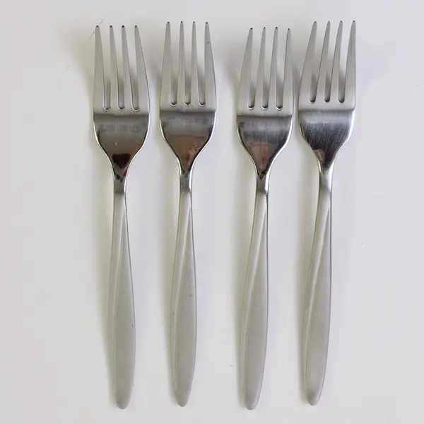 Lot of 4 J A Henckels HEN76 Pattern 18/10 SS Salad Forks 7" Rare HTF Pattern