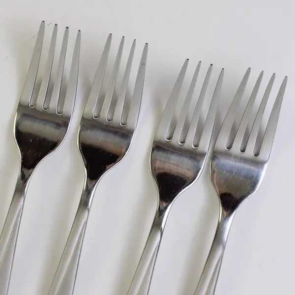 Lot of 4 J A Henckels HEN76 Pattern 18/10 SS Salad Forks 7" Rare HTF Pattern