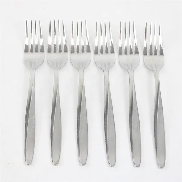 Lot of 6 J A Henckels HEN76 Pattern 18/10 SS Salad Forks 7" Rare HTF Pattern