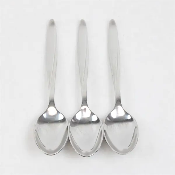 Lot of 3 J A Henckels HEN76 Pattern 18/10 SS Teaspoons 6.5" Rare HTF Pattern