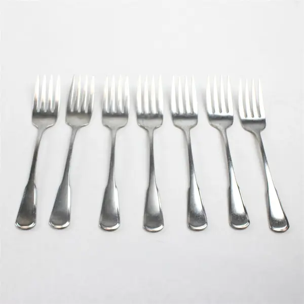 Set of 7 Oneida Colonial Boston Stainless Salad Forks 6.5in