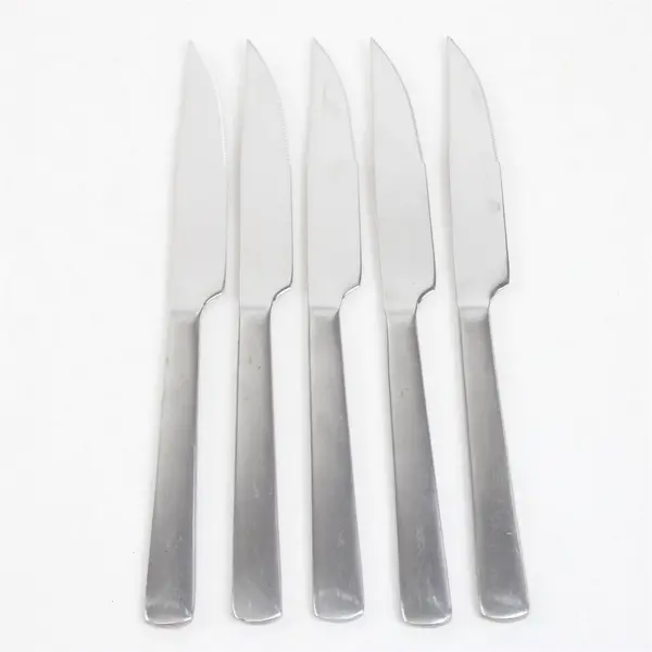 Lot of 5 J A Henckels (Zwilling) SS Steak Knives 9.75" Rare HTF Unknown Pattern 