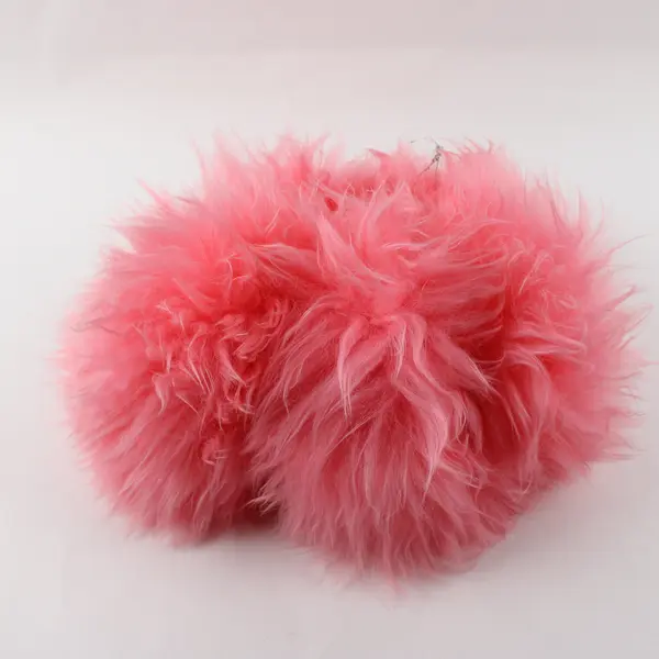 Pink Fuzzy Plush Steering Wheel Cover Fits Most Cars - Used