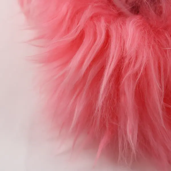 Pink Fuzzy Plush Steering Wheel Cover Fits Most Cars - Used