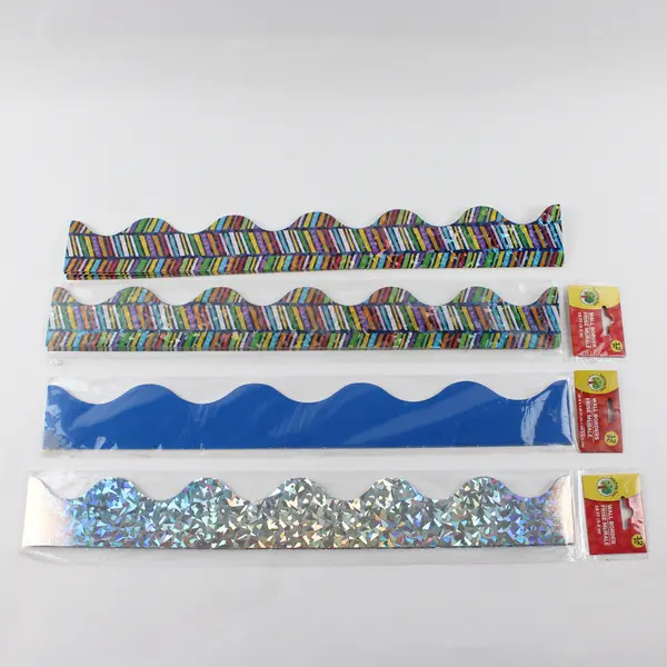 Lot of 3 Classroom Chalkboard Bulletin Board Border Toppers 44 pcs Total
