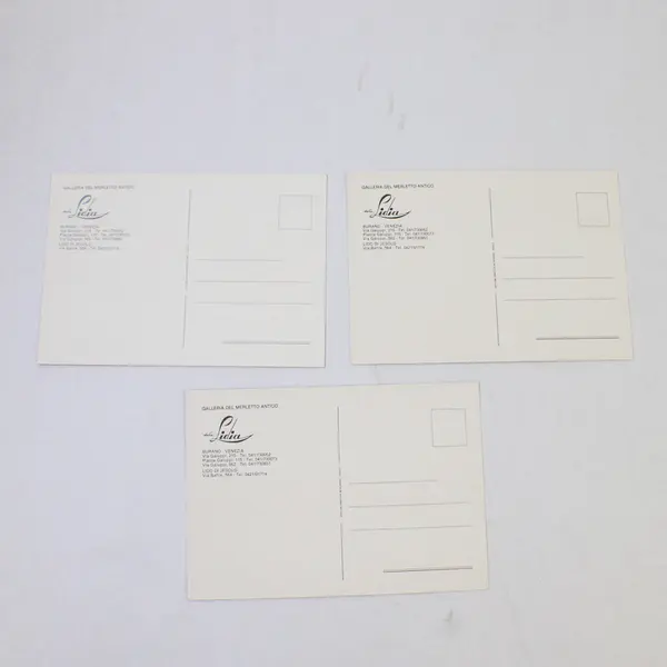 Lot Of 3 VTG Galleria Del Merletto Antico Burano Italy Art Museum Postcards