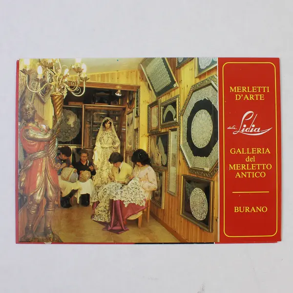 Lot Of 3 VTG Galleria Del Merletto Antico Burano Italy Art Museum Postcards