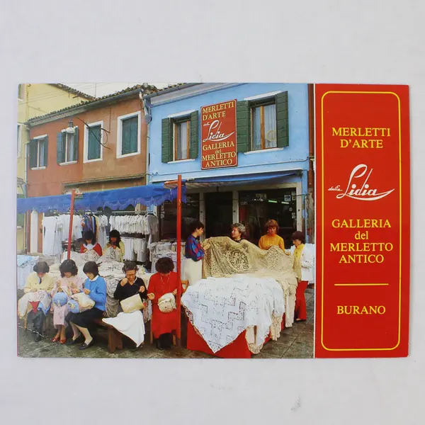 Lot Of 3 VTG Galleria Del Merletto Antico Burano Italy Art Museum Postcards