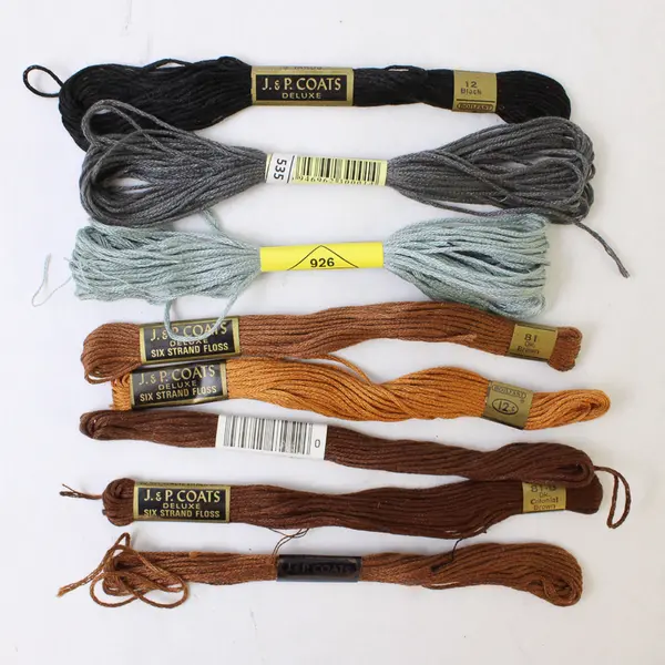 Lot of 23 J.&P. Coats 6-Strand Floss, Asst'd Colors
