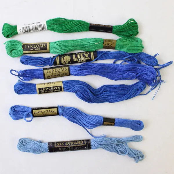 Lot of 23 J.&P. Coats 6-Strand Floss, Asst'd Colors