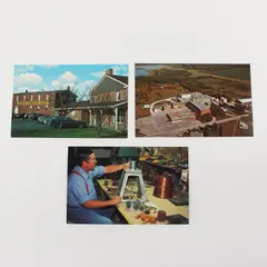Lot Of 3 VTG Amana Colonies Iowa Industry Color Postcards Woolen Mills Furniture