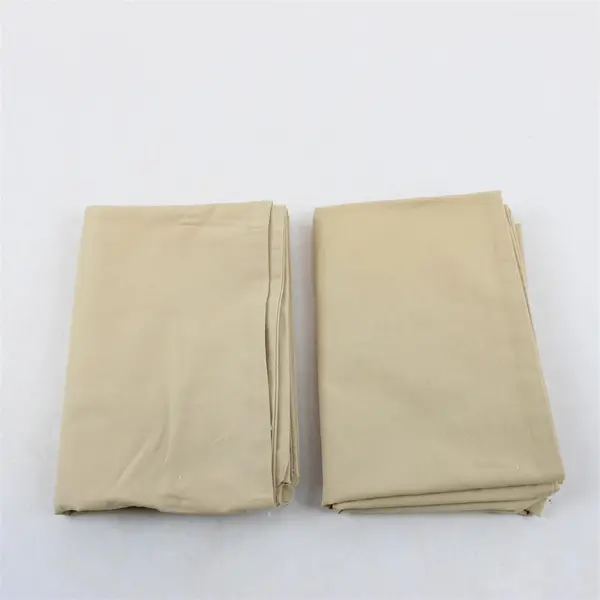 Lot Of 2 The Company Store Matching Solid Beige Standard Pillow Case 100% Cotton