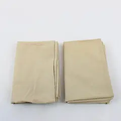 Lot Of 2 The Company Store Matching Solid Beige Standard Pillow Case 100% Cotton