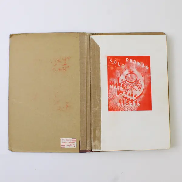 Solo Dramas 18 Character Sketches Mary L Hickey Replaced Cover 1944 Ex-Library