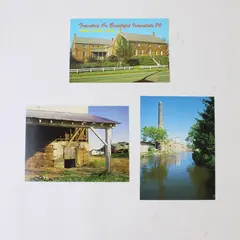 Lot Of 3 Vintage Amana Colonies Iowa Buildings Color Postcards 