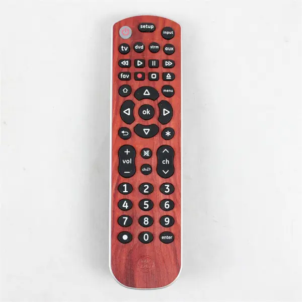 GE 4-Device Universal Remote Woodgrain Finish Used Untested For Parts