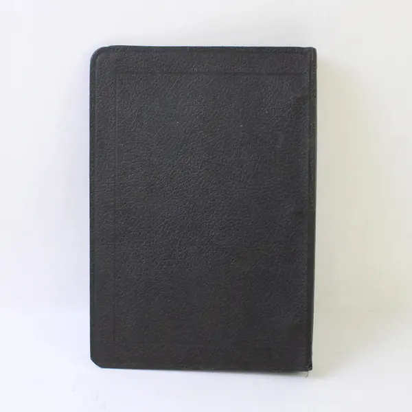 Vintage J.J. Newberry Co Colligan 3 Ring Binder Black Leather Cover 