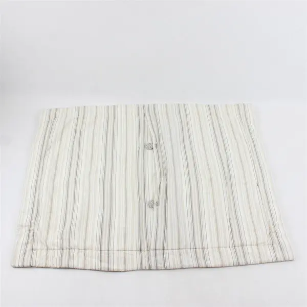 Lot Of 2 Unbranded Matching Beige/Gray/White Floral Pillow Shams 22.5" x 29"