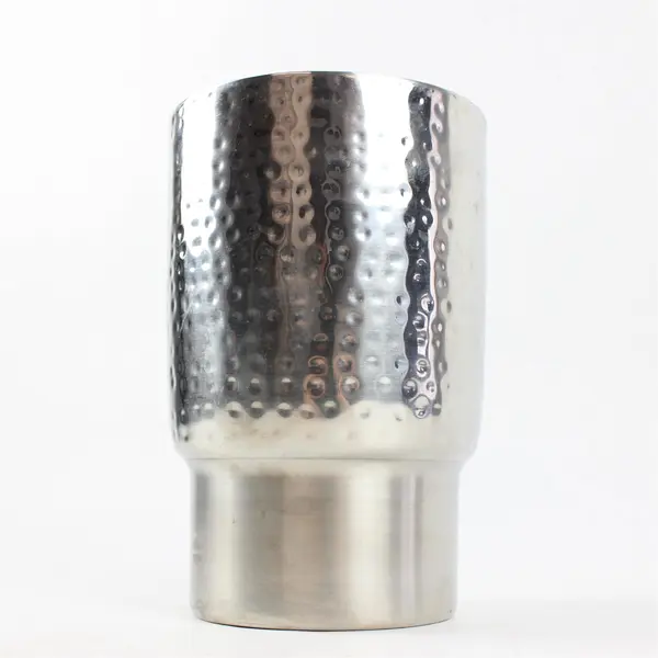 Pier 1 Hammered Silver Plated Planter Accent Piece 5.5x5.5x8