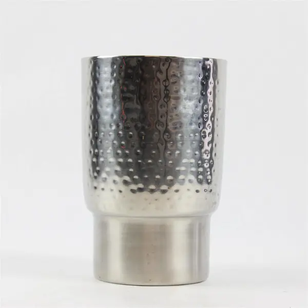 Pier 1 Hammered Silver Plated Planter Accent Piece 5.5x5.5x8