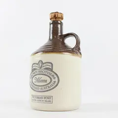 Brown Brothers Vineyard Milawa Stoneware Jug EMPTY w/ Cork Australia