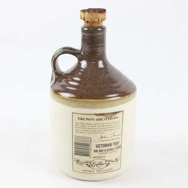 Brown Brothers Vineyard Milawa Stoneware Jug EMPTY w/ Cork Australia