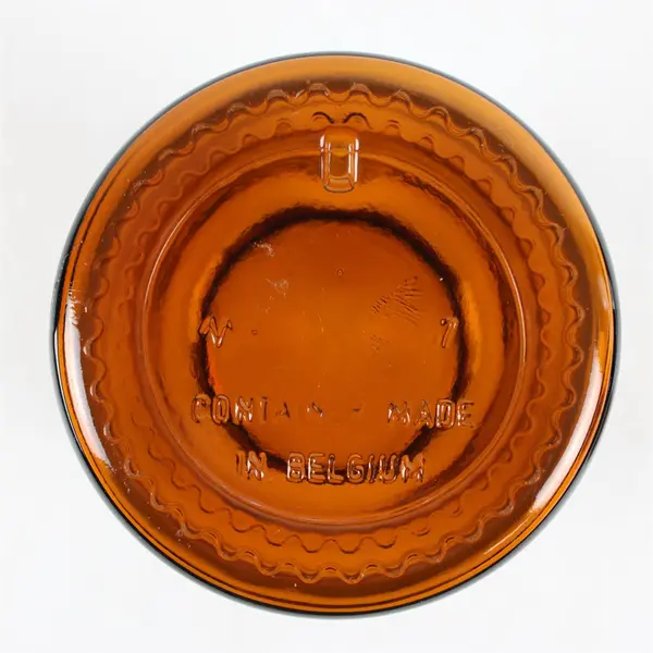 Vintage Amber Glass Apothecary Jar Made in Belgium 9in