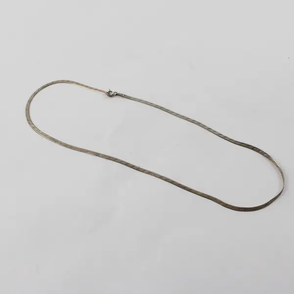 Rotenier 925 Sterling Silver - Italy - Herringbone Chain Necklace 18” Long 3MM