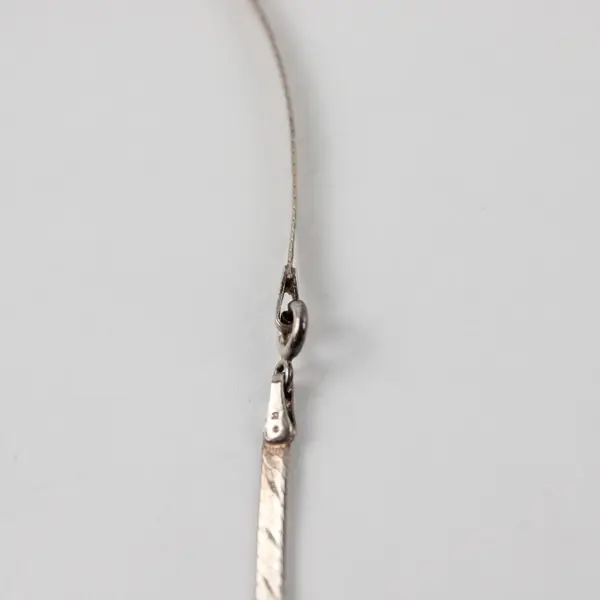 Rotenier 925 Sterling Silver - Italy - Herringbone Chain Necklace 18” Long 3MM