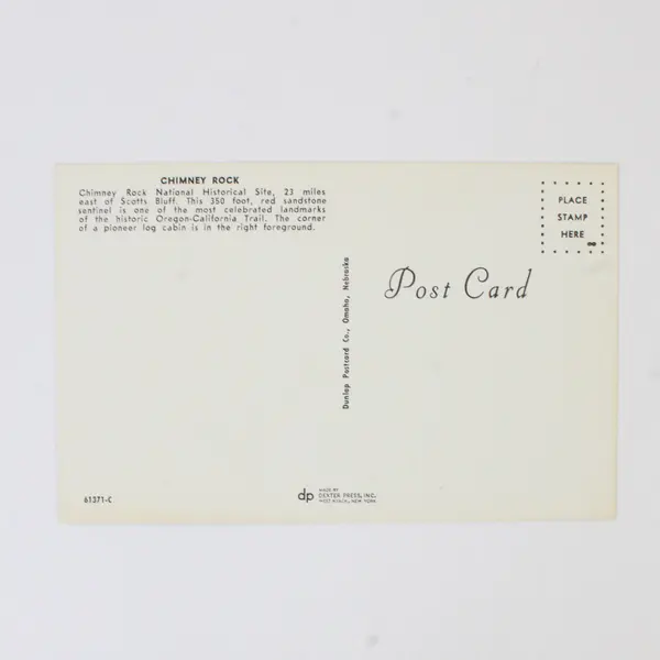 Lot Of 2 Vintage Oregon Trail Postcards Centennial Map Chimney Rock 