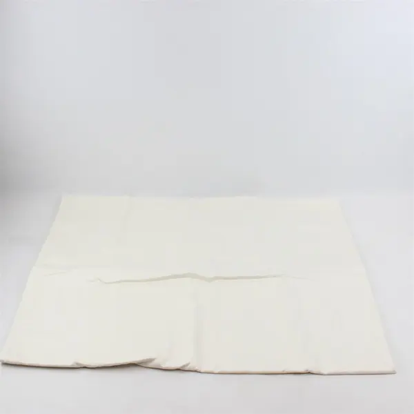 The Company Store Solid Eggshell White Color Twin Flat Bed Sheet 100% Cotton