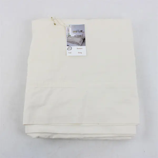 HD Designs Solid Cream White Color Twin Flat Bed Sheet 100% Cotton