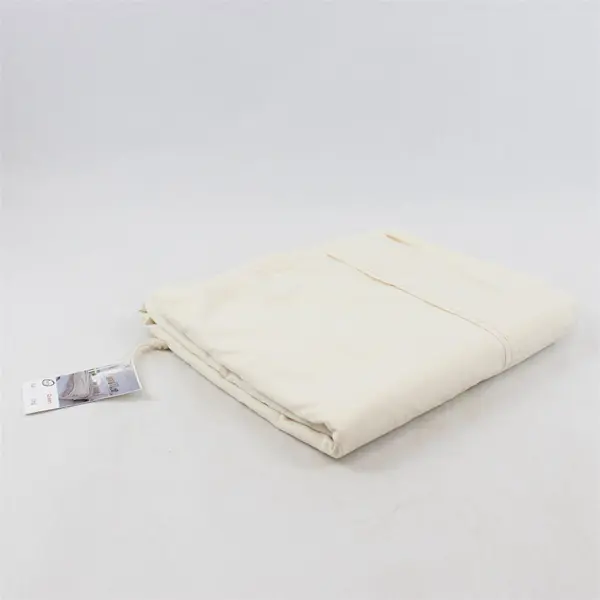 HD Designs Solid Cream White Color Twin Flat Bed Sheet 100% Cotton