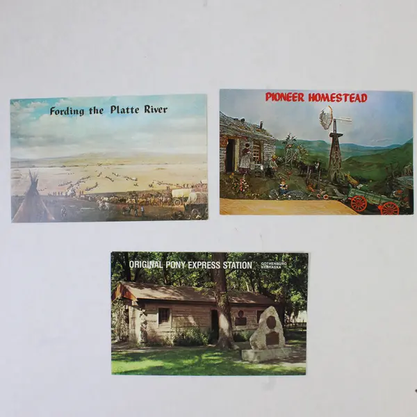Lot Of 3 Nebraska Historical Postcards Gothenburg Pony Express Postmark 