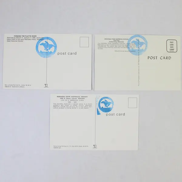 Lot Of 3 Nebraska Historical Postcards Gothenburg Pony Express Postmark 